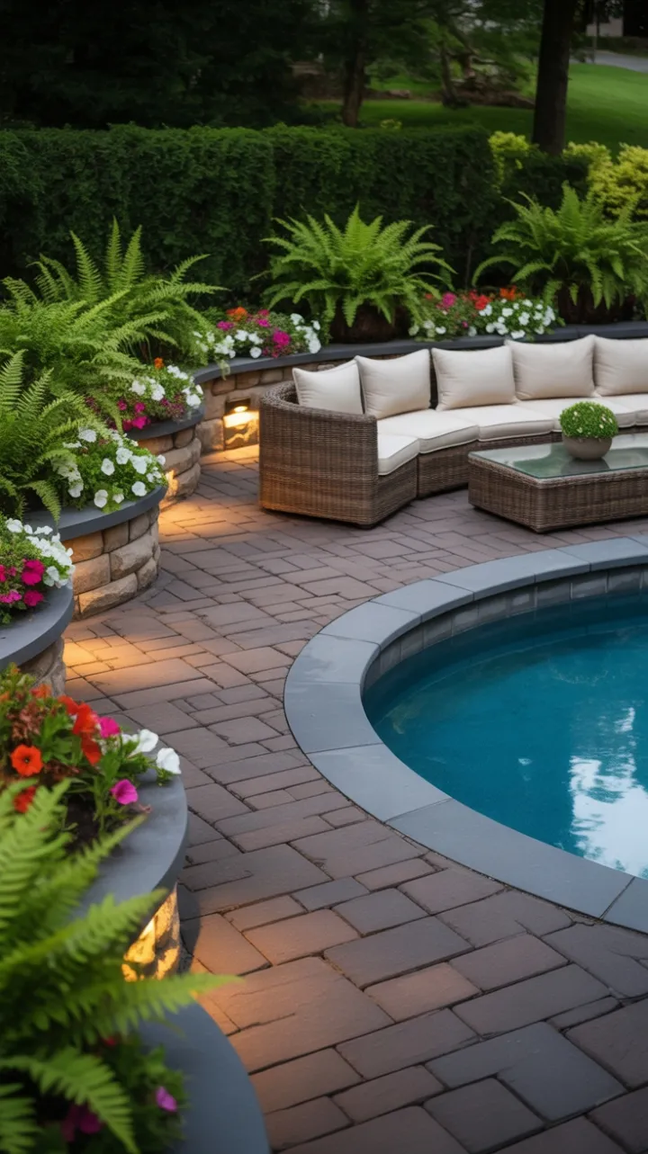 Sun-Kissed Garden Retreat with a Luxe Above-Ground Pool