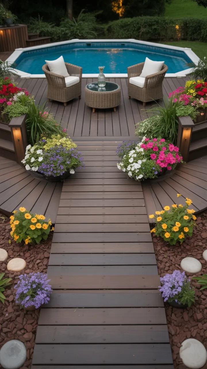 Twilight Garden Oasis Luxury Pool Deck Retreat