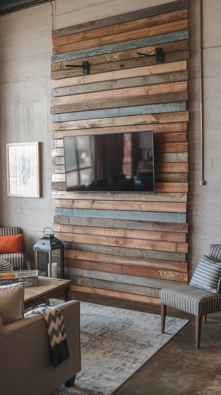 Transform your living room with this DIY wood slat accent wall; a stunning accent wall behind TV, offering both style and improved acoustics thanks to the acoustic slat wood wall panels. This accent wall ideas living room project elevates the space, showcasing the beauty of accent wall panels.
