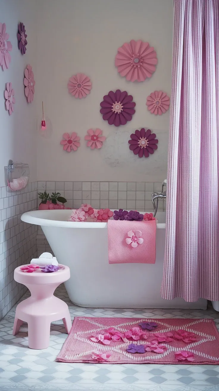 Transform your apartment bathroom into a spa-like sanctuary with this dreamy accessory bathroom setup. Perfect for relaxation and a girly gift idea, this spa-inspired bathroom decor is pure bliss.