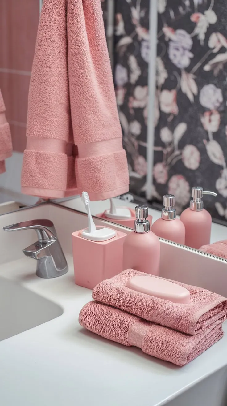 Transform your apartment bathroom into a spa-inspired sanctuary with this adorable accessory bathroom setup. Perfect girly gift ideas for the ultimate pampering experience.