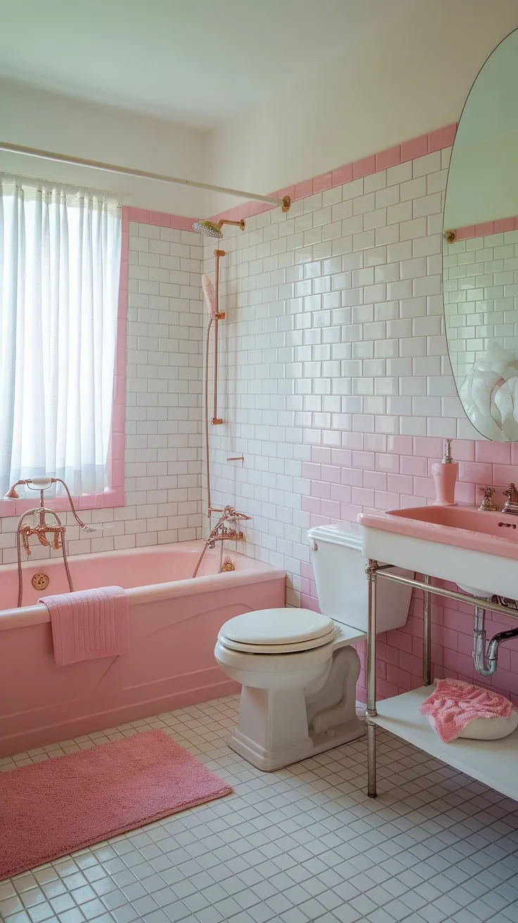 Transform your apartment bathroom into a spa-inspired sanctuary with this dreamy pink and white accessory bathroom. Perfect girly gift ideas for the ultimate relaxation experience.