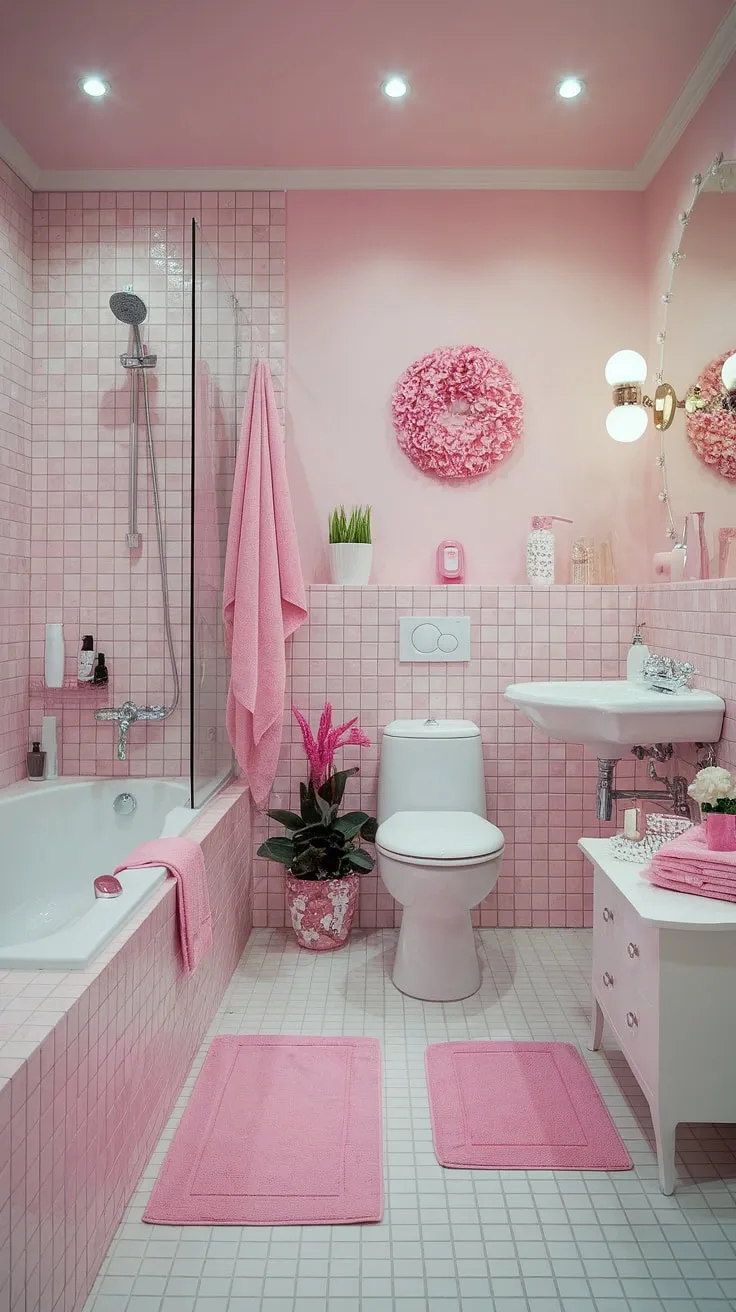 This accessory bathroom is pure girly bliss! Spa-inspired bathroom decor at its finest, offering the perfect blend of style and relaxation. Ideal bathroom apartment ideas and girly gift ideas.