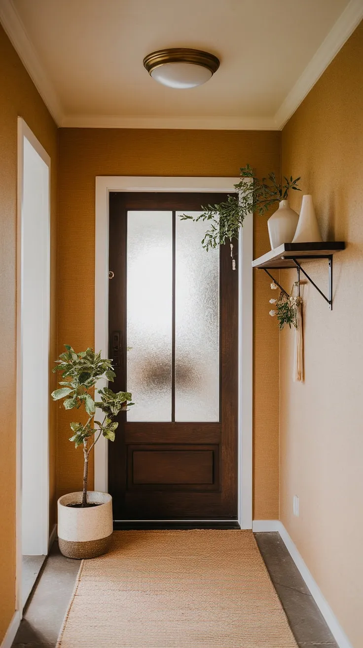 Dream house interior achieved? This apartment hallway's entrance decor showcases the beauty of Japandi interiors, creating a welcoming and serene apartment inspiration.