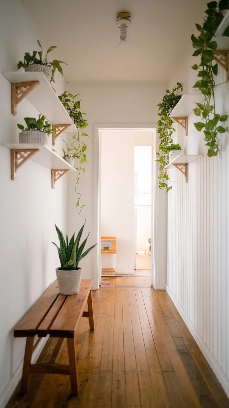 Light, airy, and effortlessly chic. This apartment hallway showcases the beauty of Japandi interiors, offering entrance decor ideas and apartment inspiration for your dream house interior.