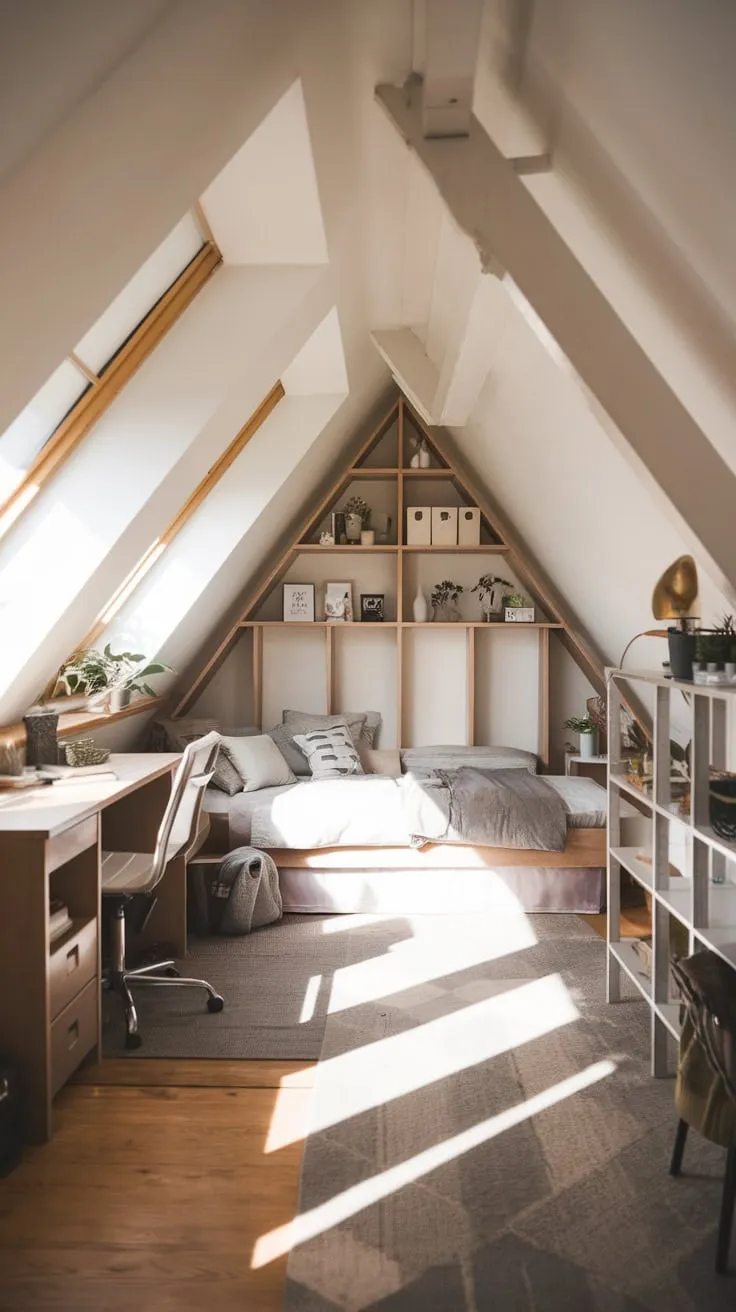 Step into this beautifully crafted attic apartment, and feel the city's clamor melt away. The space breathes serenity, a perfect sanctuary to unwind and recharge, or to unlock your most productive self.