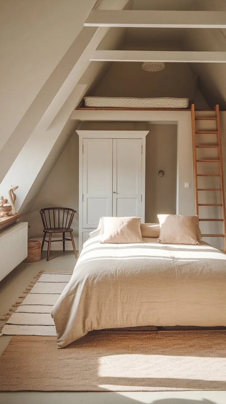 Imagine stepping into your attic bedroom, a sanctuary bathed in soothing neutrals and brimming with clever storage, a tranquil retreat that makes the most of every precious inch.