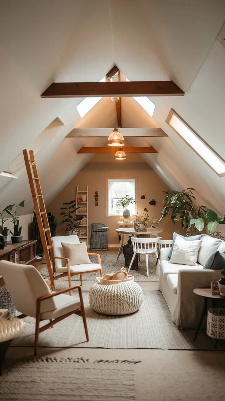 Step into the attic family room, where comfort and style dance together, wrapping you in an inviting embrace perfect for laughter-filled family gatherings and tranquil moments of relaxation.