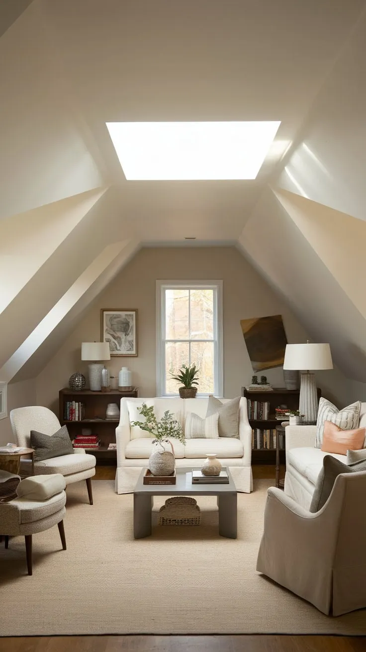 Step into the beautifully curated attic family room, and feel an instant sense of belonging; the space wraps you in warmth, promising shared stories and unforgettable moments, a sanctuary where togetherness thrives and your family's history unfolds.