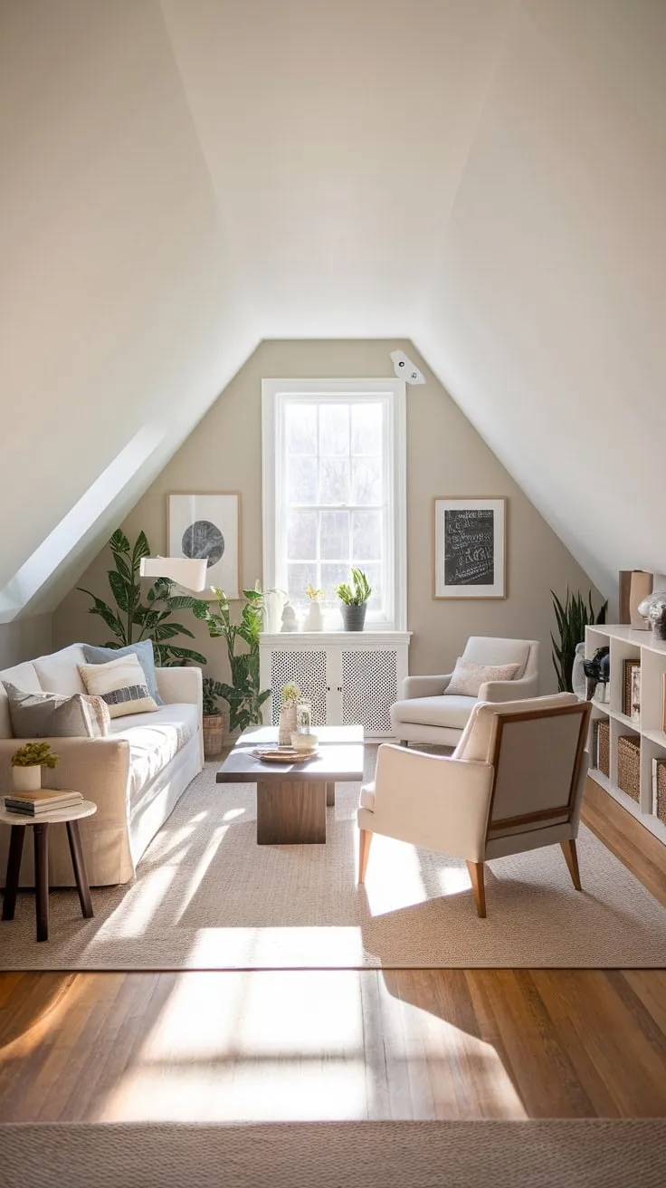 Sunlight streams through the dormer windows of the attic family room, beckoning you into a haven of cozy textures and inviting arrangements, promising both boisterous family celebrations and the solace of quiet contemplation.
