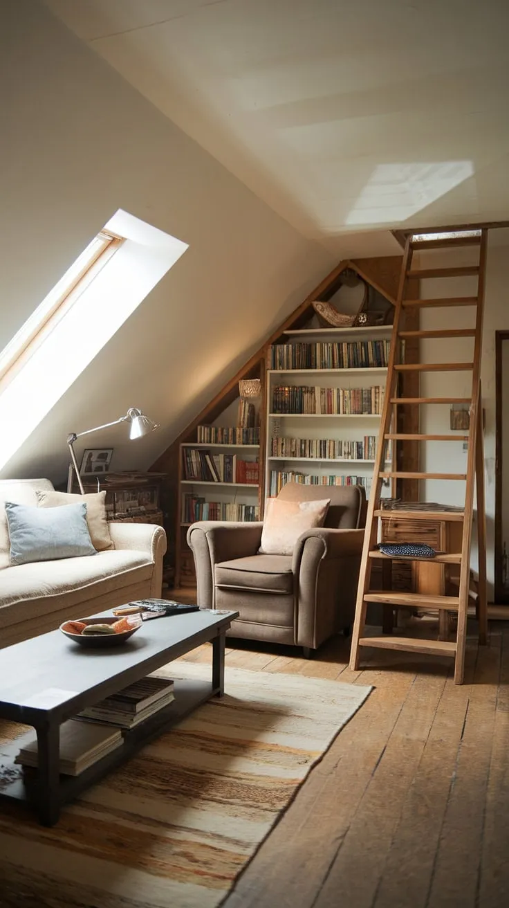 This attic family room, a haven of warmth and character, seamlessly blends cozy comfort with functional design.  The attic living space offers a unique retreat, perfect for quiet evenings in the attic lounge, family game nights in the attic recreation room, or focused work in the attic home office.  The attic den provides a quiet study, while the attic playroom offers a space for imaginative fun.  Even the attic entertainment area feels intimate and inviting, a true attic relaxation area.