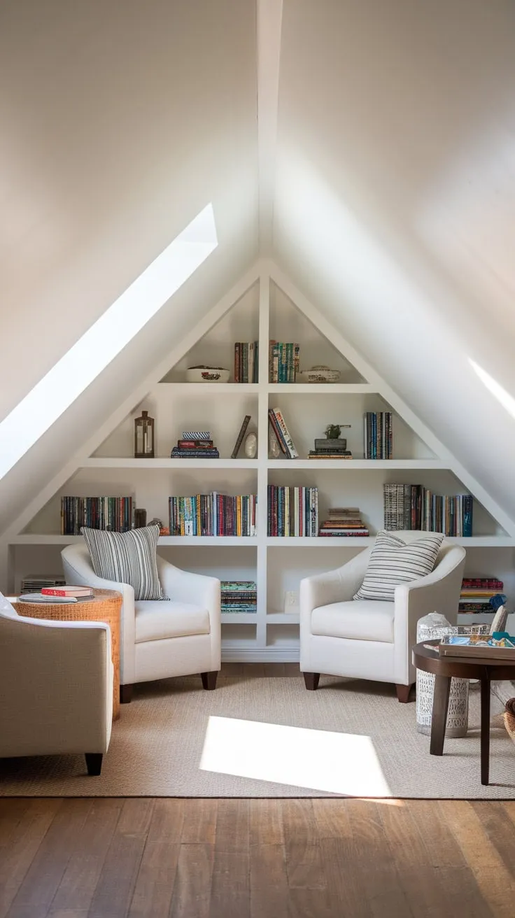 Ascend to the attic game room, a beautifully designed space that beckons you to unwind and play, seamlessly merging cozy comfort with an unexpected dash of elegance.