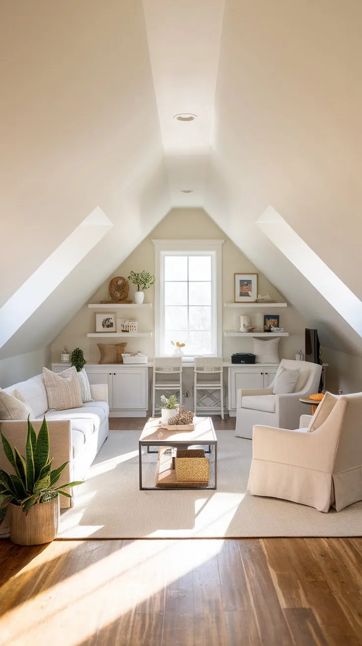 Imagine escaping to your attic game room, a stylish sanctuary where relaxation and entertainment intertwine, inviting you to create unforgettable memories with friends and family in an atmosphere of pure joy.