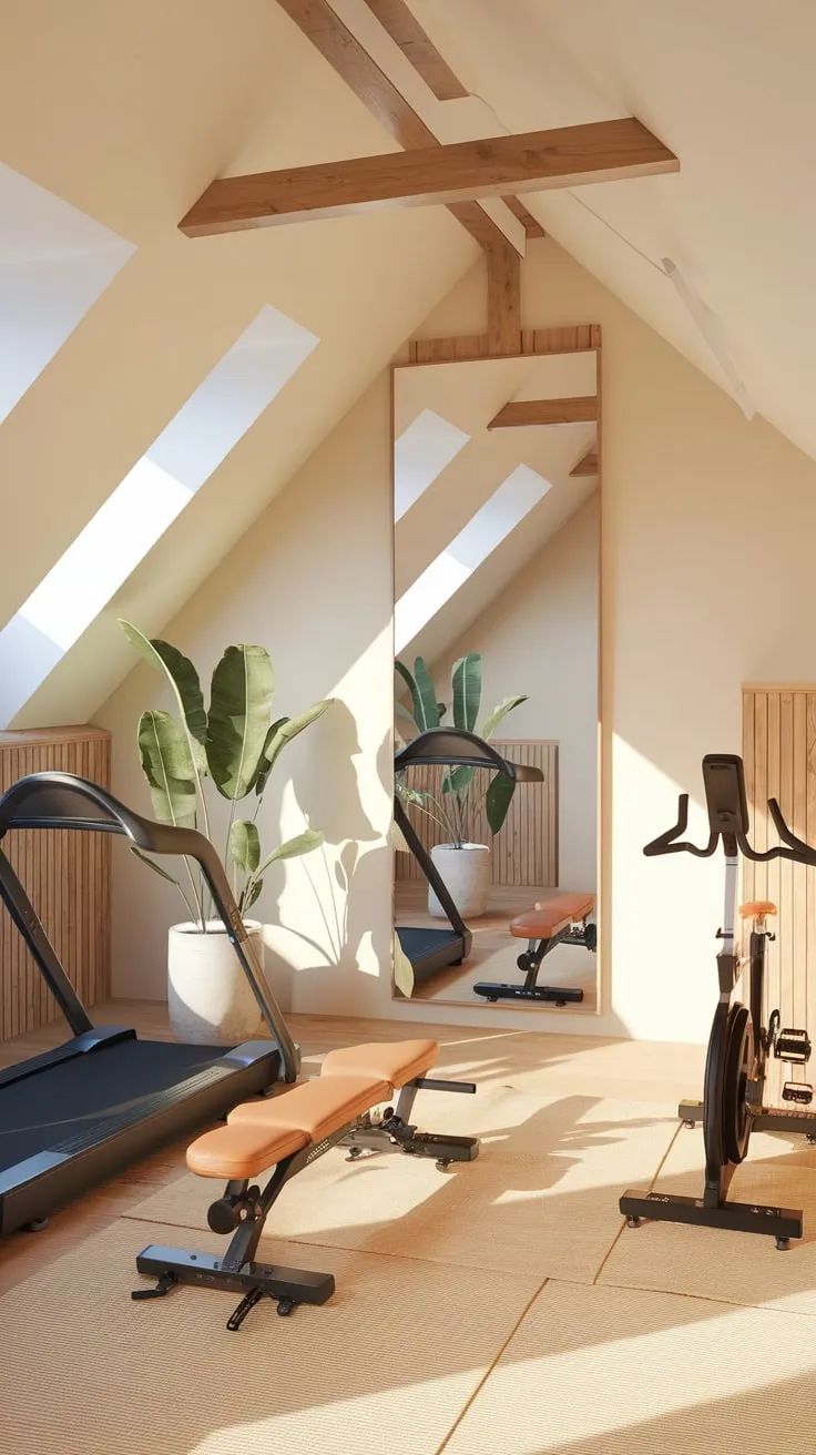 Imagine stepping into your attic, now a haven where sculpted muscles meet serene calm. This meticulously designed gym seamlessly merges invigorating workouts with tranquil relaxation, creating the perfect sanctuary for both sweat sessions and peaceful escapes.