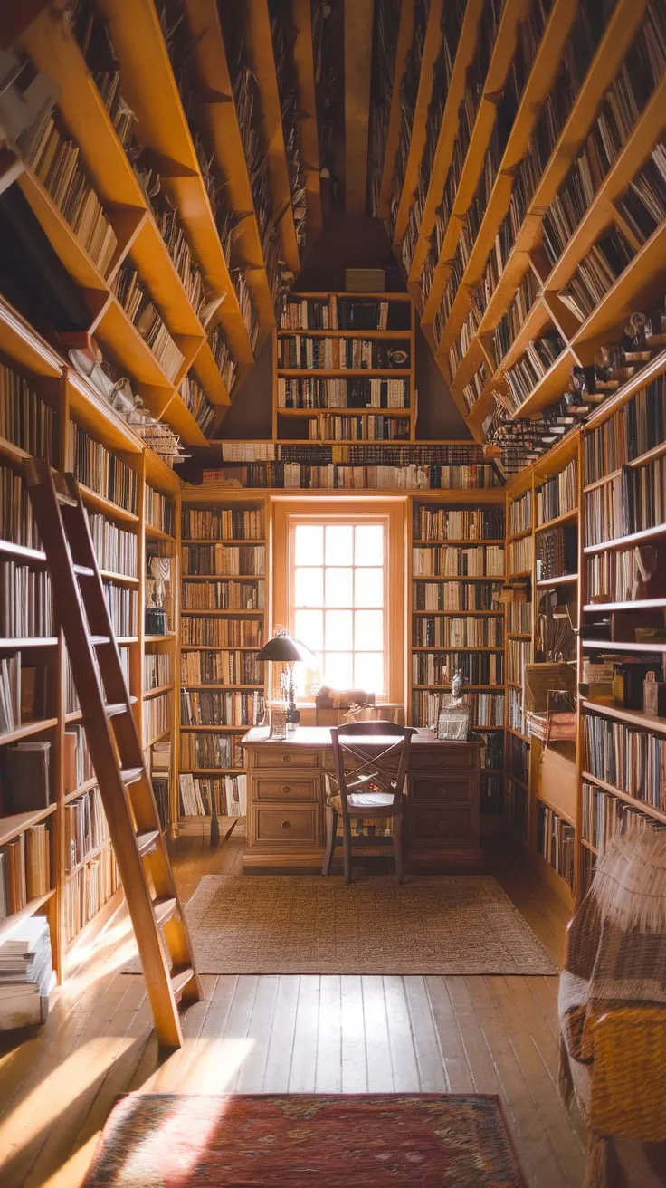 Dust motes dance in the sunbeams slanting through the attic library's dormer windows, beckoning you to vanish amongst its towering shelves and discover secrets whispered in the cozy nooks, each book a portal to an uncharted realm.