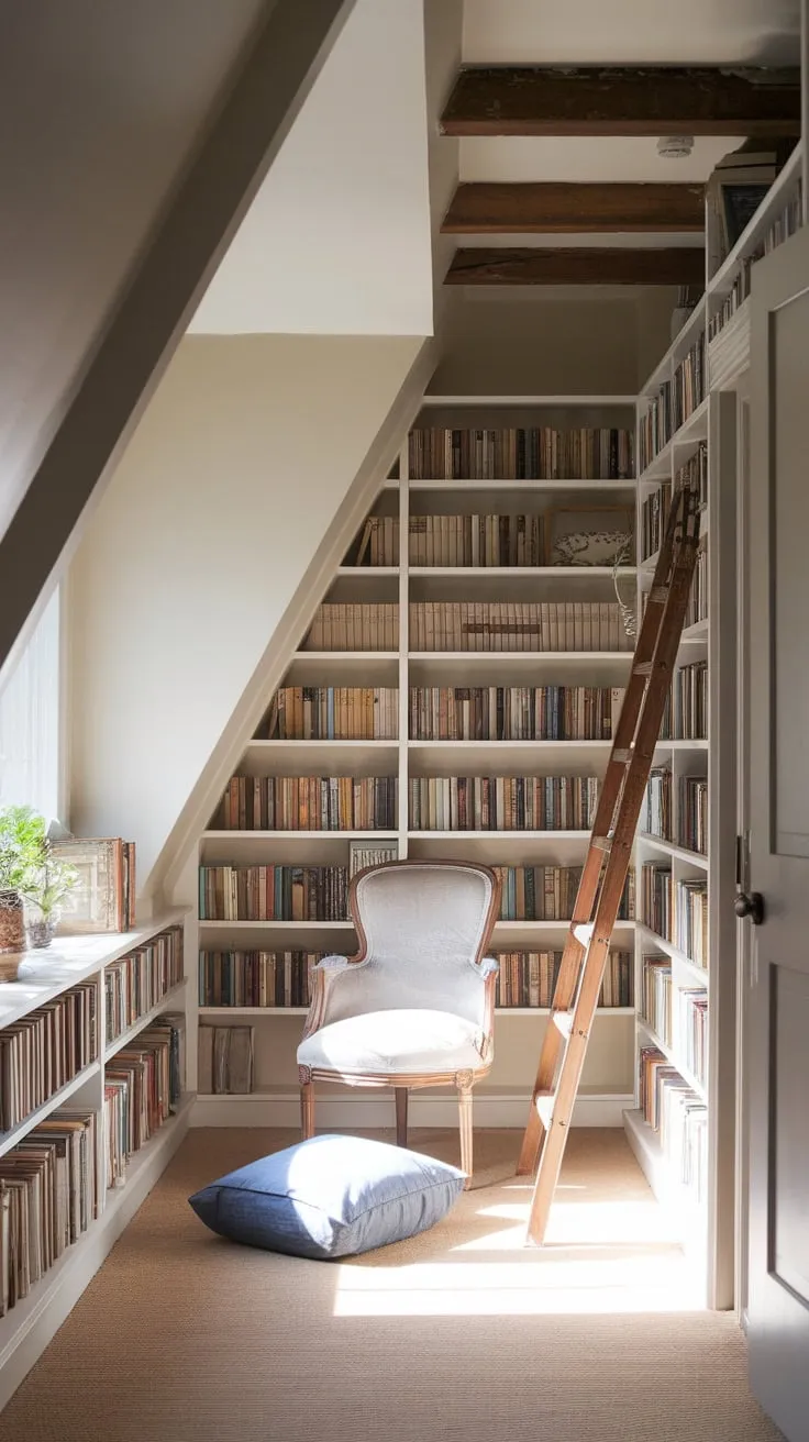 Ascend the creaking stairs and discover a sanctuary where time seems to slow; the attic library, a haven of vintage charm, wraps you in a cocoon of warm wood and invites you to shed the world outside, losing yourself in the captivating narratives held within its timeworn pages.