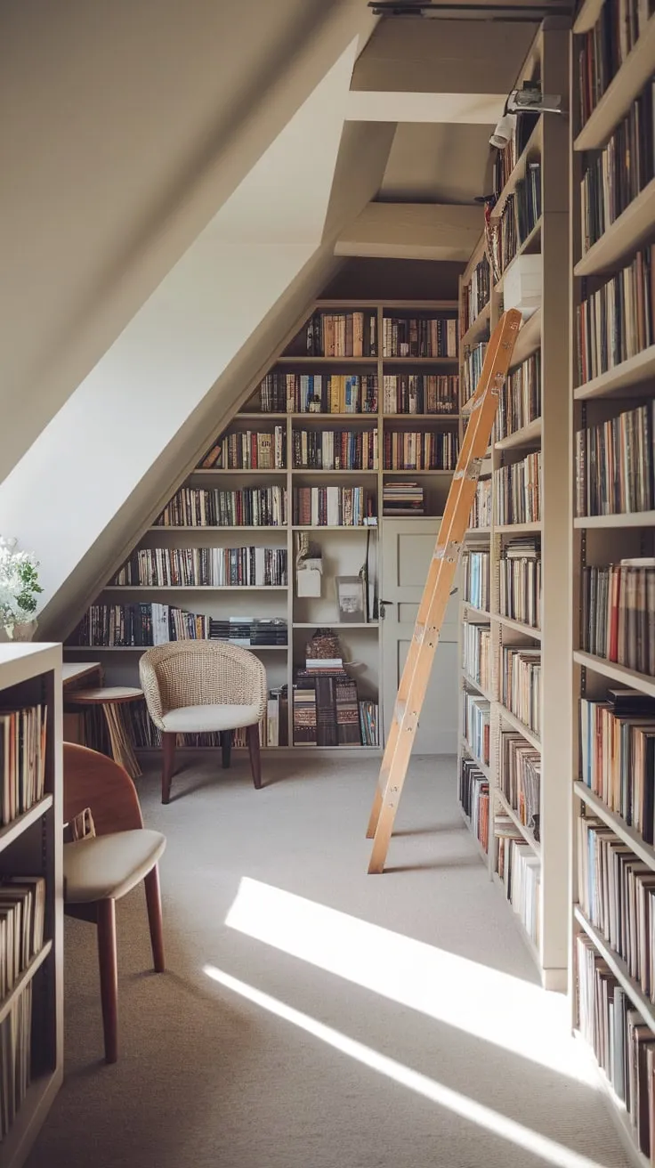 Dust motes dance in the sunbeams slanting through the attic's lone window, beckoning you into a library where forgotten tales whisper from the spines of meticulously chosen books, each a portal to a world yearning for your exploration.