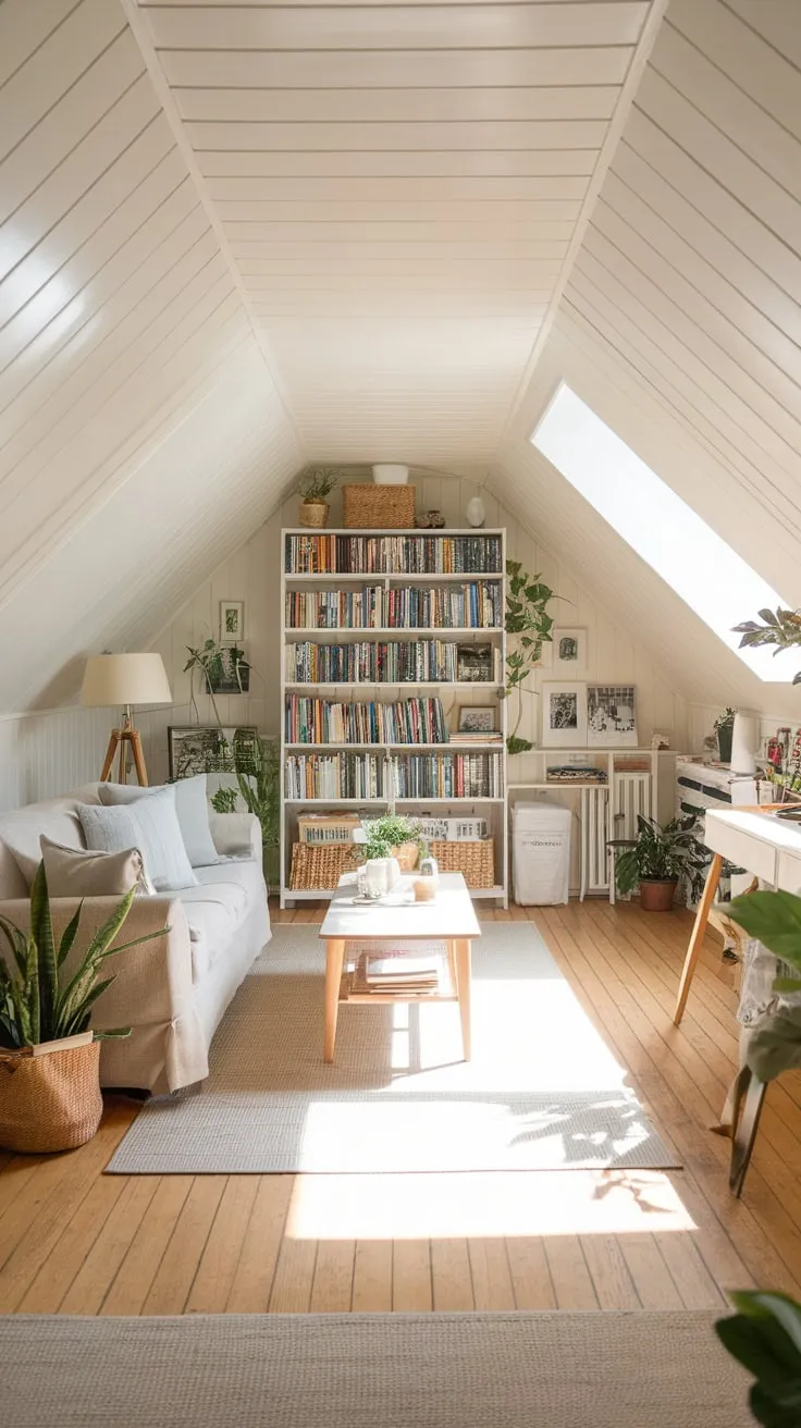 Imagine escaping to your attic haven, where the gentle slope of the roof creates an intimate atmosphere. The rich, wooden floors embrace your feet as you settle in, the inviting decor whispering promises of both quiet contemplation and bursts of creative energy. Here, comfort and tranquility aren't just words, they're the very air you breathe.