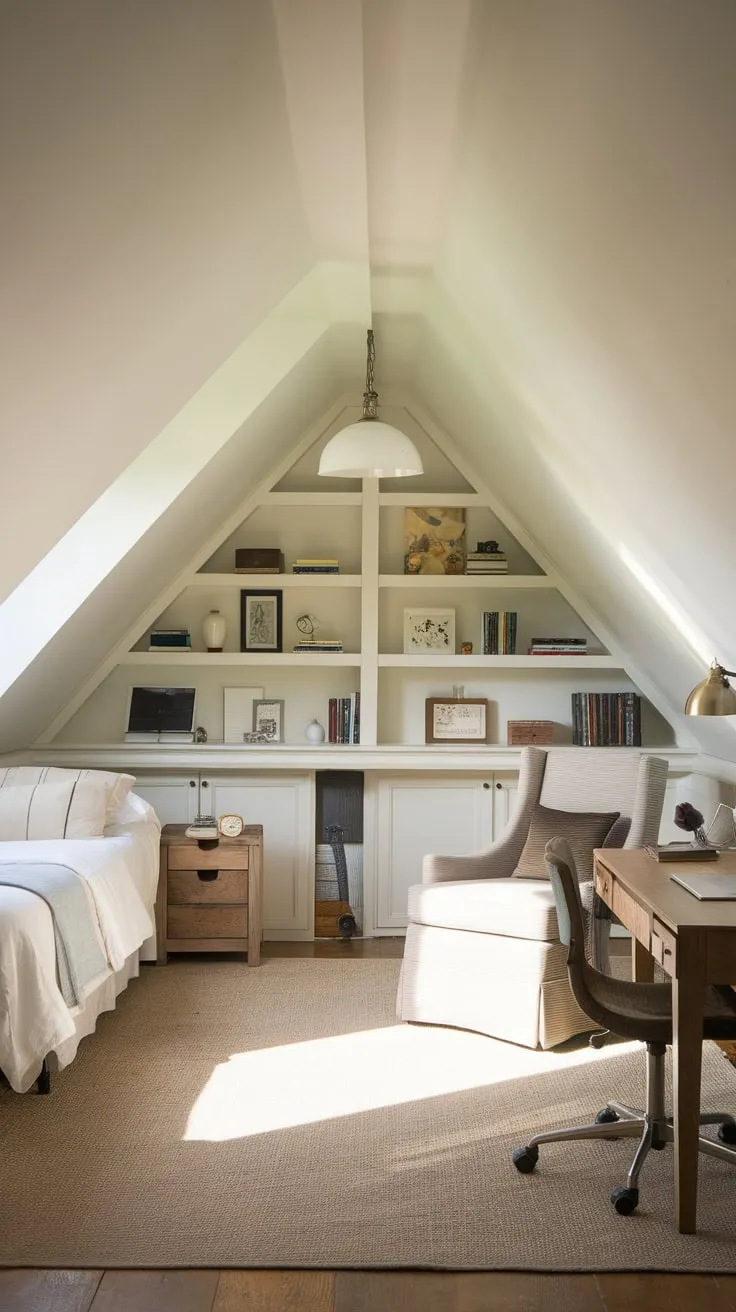 Step into your attic sanctuary, a master suite where comfort and style dance in perfect harmony, creating an inviting retreat that manages to be both breathtakingly spacious and intimately yours.