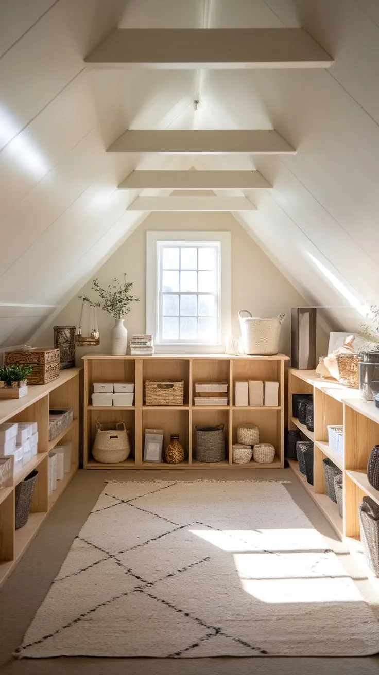 Imagine ascending into your attic, where meticulously arranged storage solutions meet unexpected charm, transforming what was once a purely utilitarian space into an inviting retreat for the belongings you hold dear.