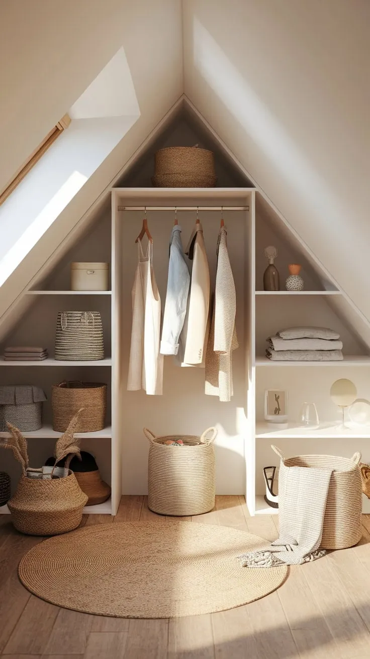 Imagine stepping into your attic, transformed by a wardrobe that's more than just storage; its elegant design and effortless practicality whisper an invitation to lose yourself in the thoughtfully arranged treasures it holds.