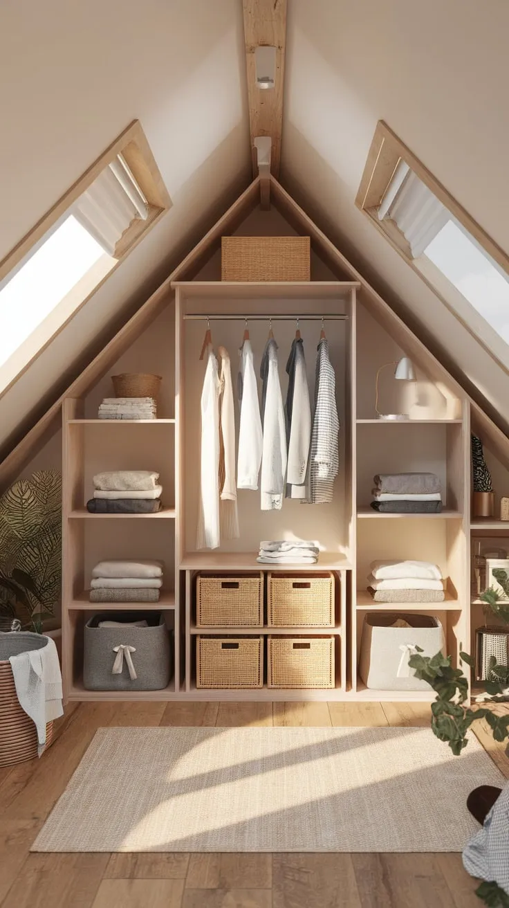 The attic wardrobe, a haven of warm wood and meticulously arranged garments, transcends mere storage; it becomes a stylish retreat, a testament to the beautiful marriage of practicality and undeniable charm.