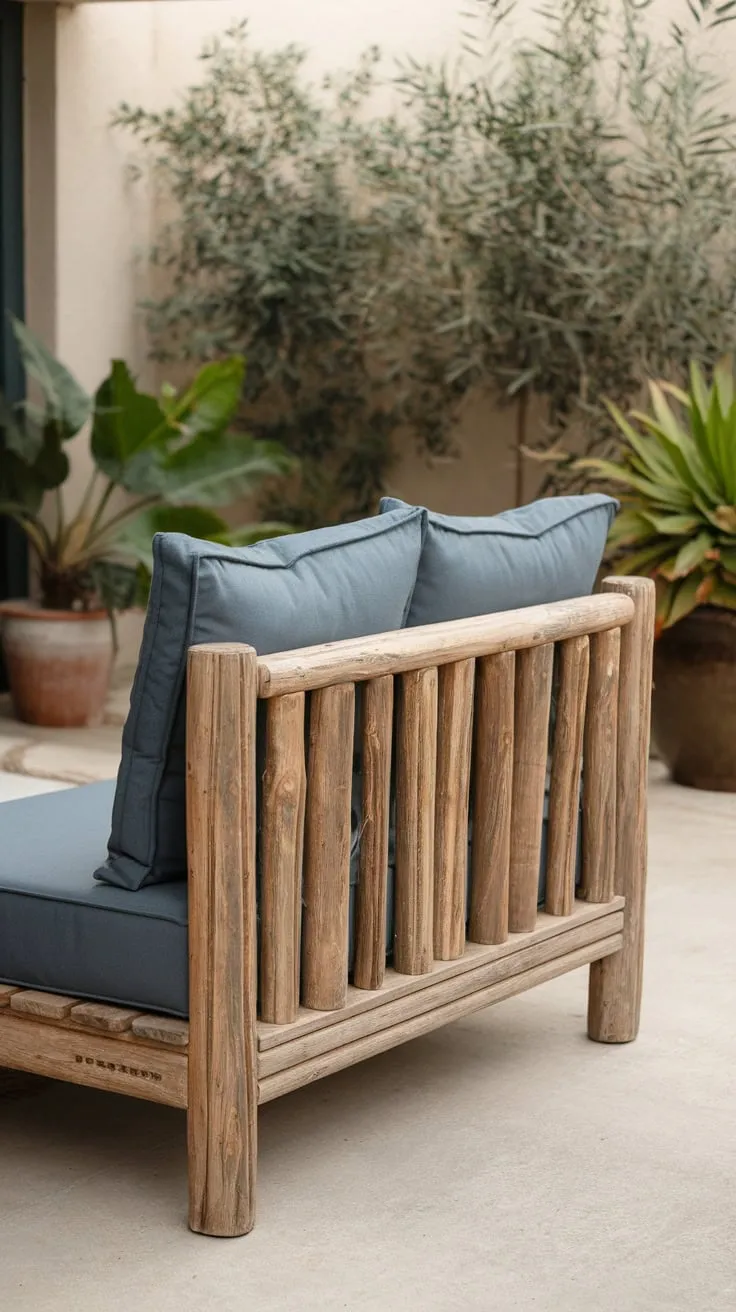 Charming Outdoor Sofa Surrounded by Nature