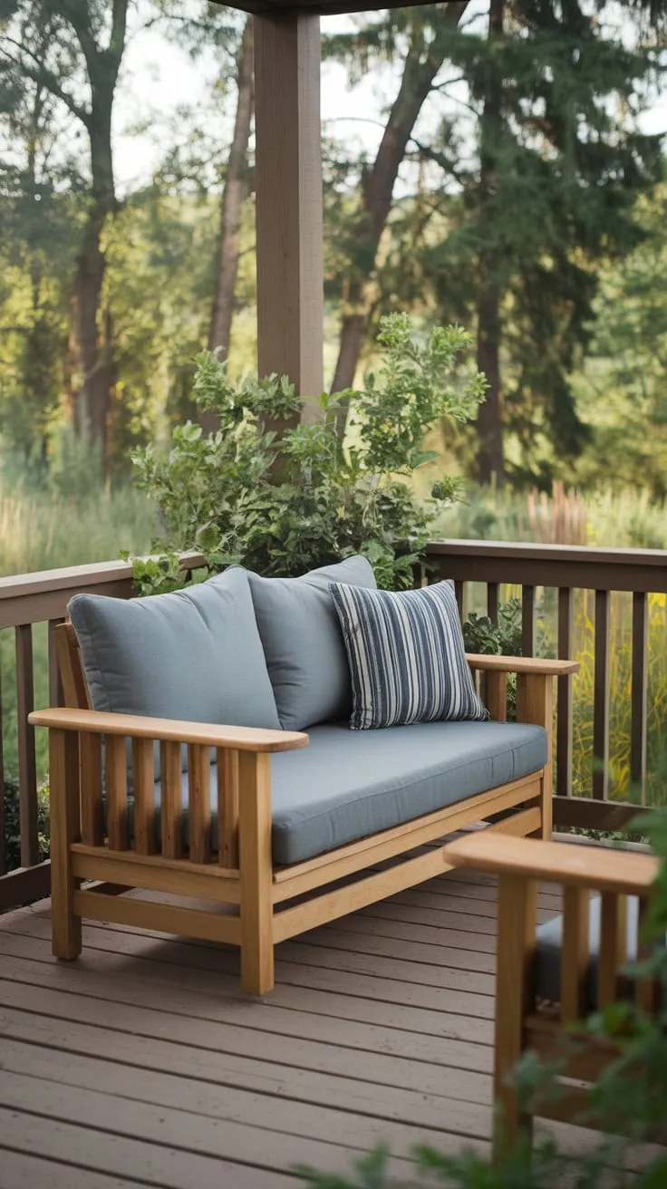 Rustic Outdoor Oasis: Transform Your Back Porch with Wooden Comfort
