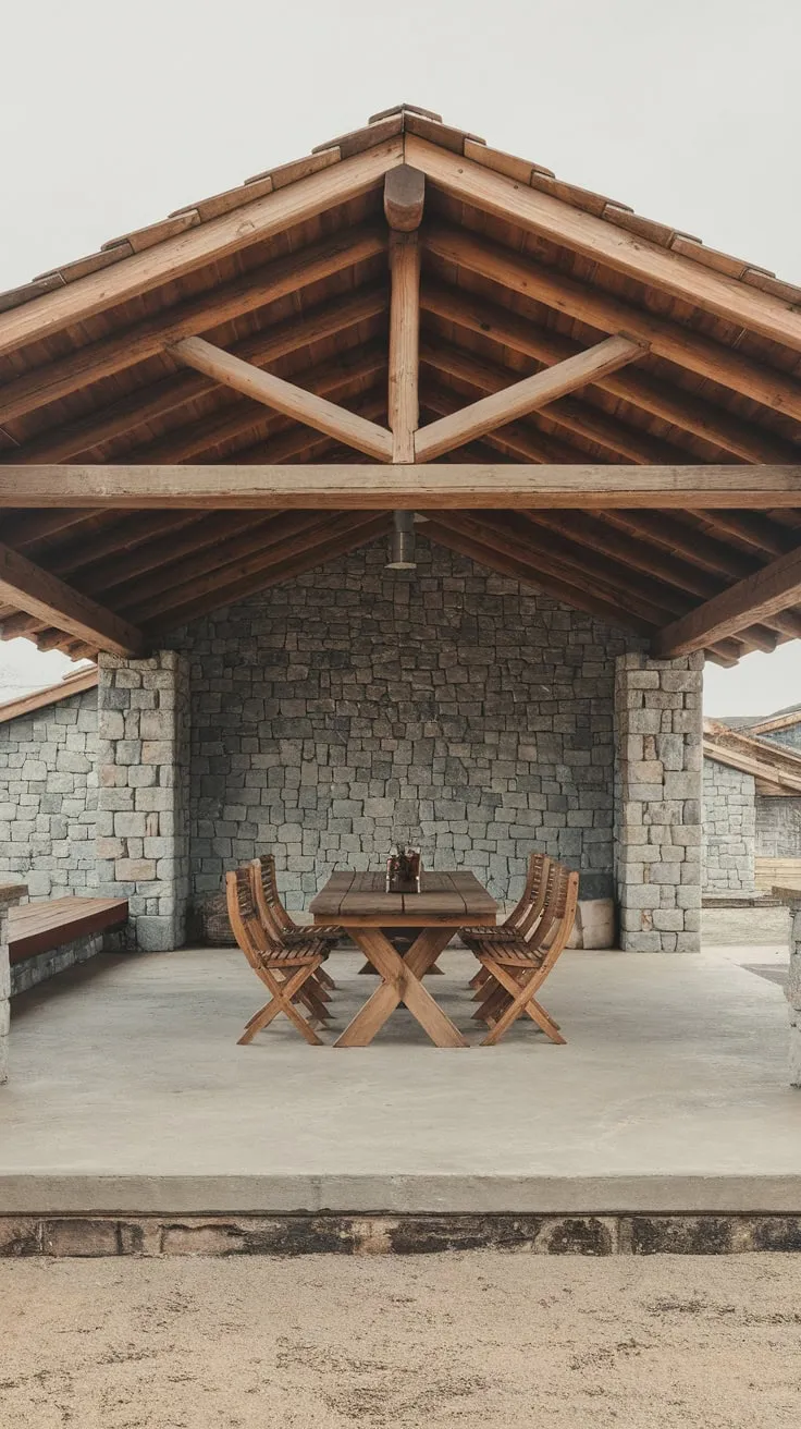Charming Covered Patio Retreat on Concrete Slab