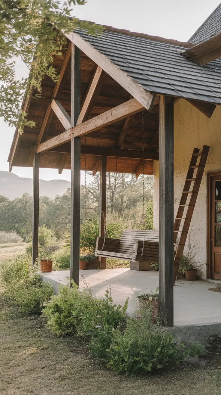 Rustic Back Porch Oasis with Scenic Views