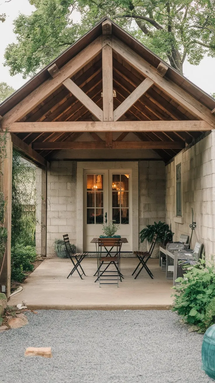 Charming Rustic Back Porch Retreat
