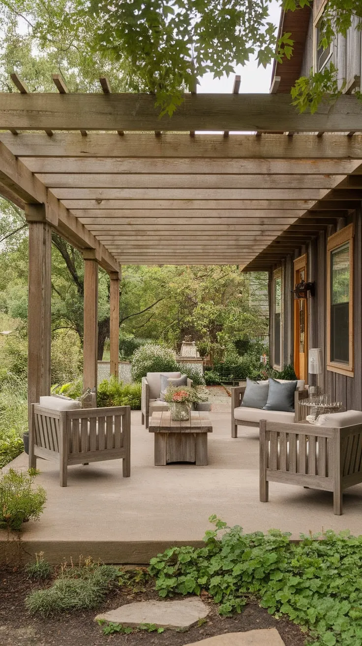 Charming Rustic Back Porch Oasis