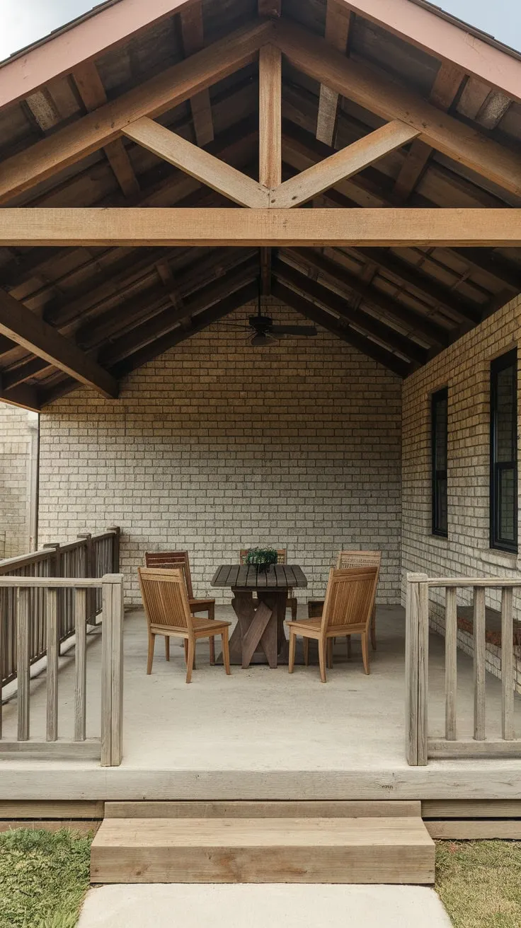 Charming Rustic Back Porch Retreat