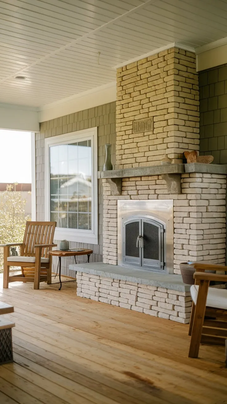 Cozy Back Porch Retreat with Fireplace