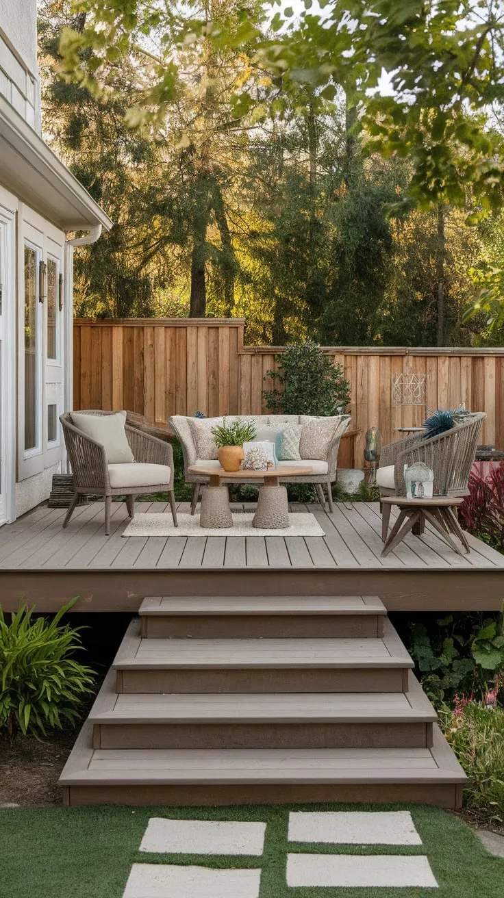 Cozy Back Porch Retreat in Lush Greenery