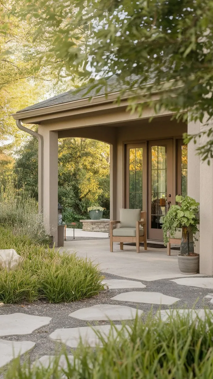 Serene Patio Retreat in Lush Greenery