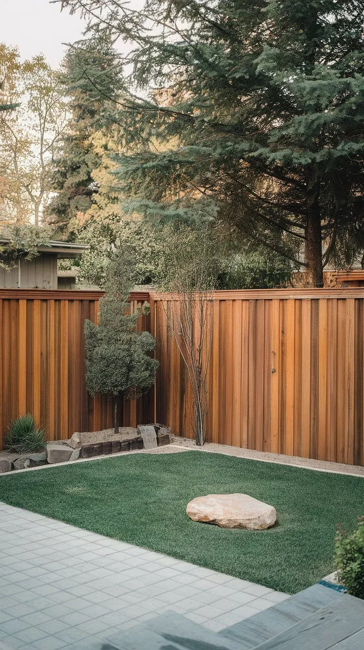 The idyllic backyard offers a calming retreat from everyday life