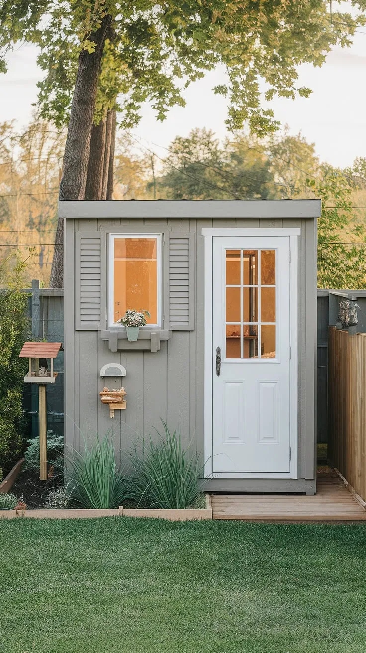 Escape the everyday in a charming backyard office shed nestled amongst nature