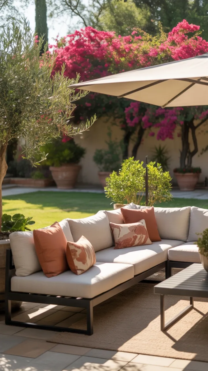 Sunlit Mediterranean Patio for Relaxed Entertaining