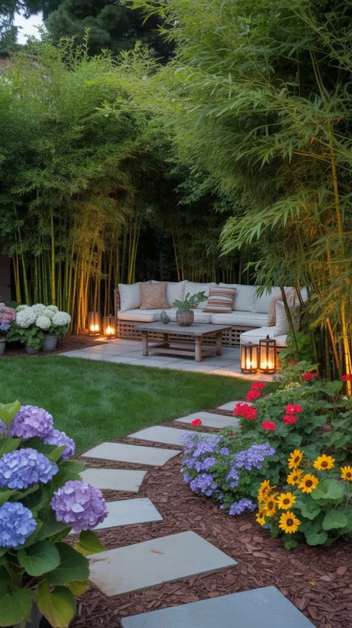 Bamboo-Lined Evening Oasis – A Cozy Secret Garden