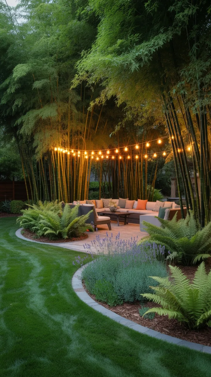 Lantern-Lit Bamboo Oasis for Private Evenings