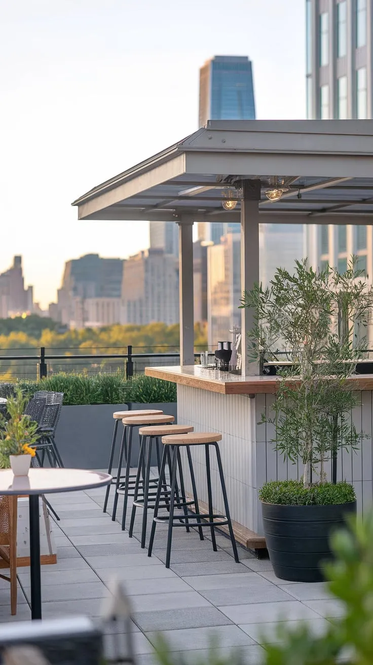 Unwind at this scenic bar, a rooftop haven offering breathtaking city views.  Enjoy handcrafted cocktails and fine wines at our balcony bar, a perfect blend of alfresco bar charm and sophisticated lounge bar ambiance. This outdoor bar, with its inviting bar terrace and bar with outdoor seating, is the ultimate patio bar and open-air bar experience.  A true sky bar and cocktail bar with a view.
