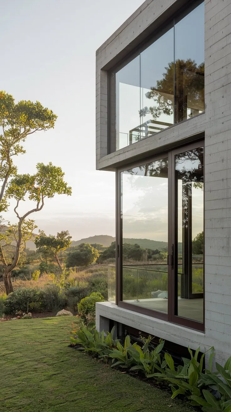 Step into your dream home, where sleek concrete meets lush greenery and panoramic views invite tranquility