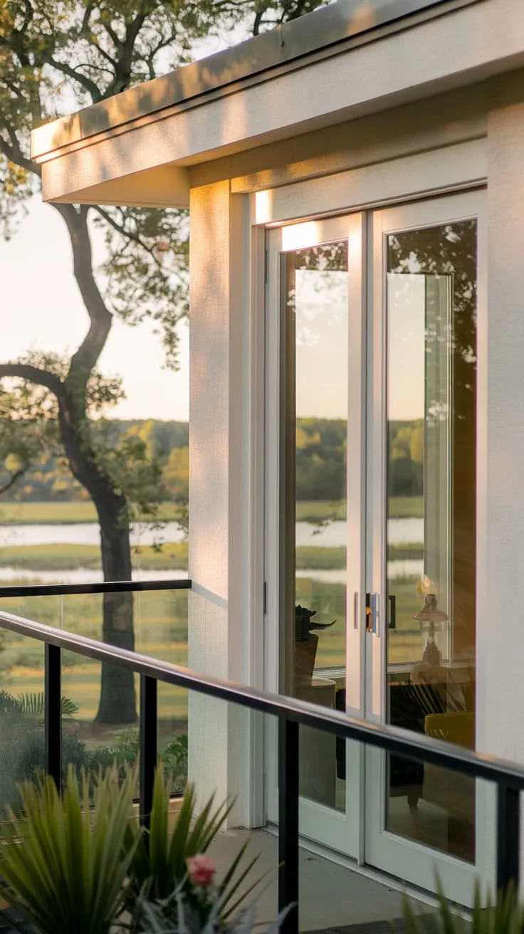 Step into your dream home, where soft lighting and a stunning balcony view invite you to unwind amidst nature's tranquility