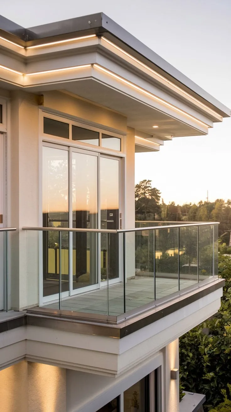 Step onto your stunning balcony, where soft lighting and breathtaking views create the perfect retreat