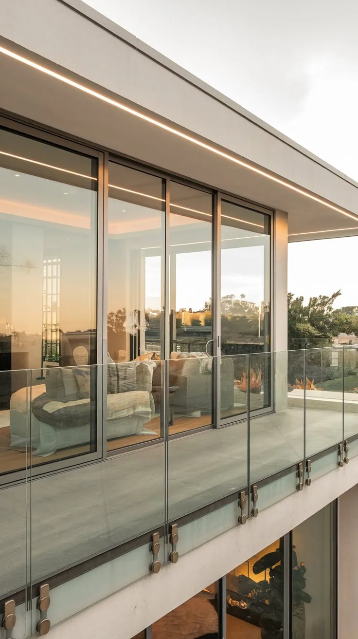 Discover your dream home, where minimalist design meets breathtaking views and inviting soft lighting