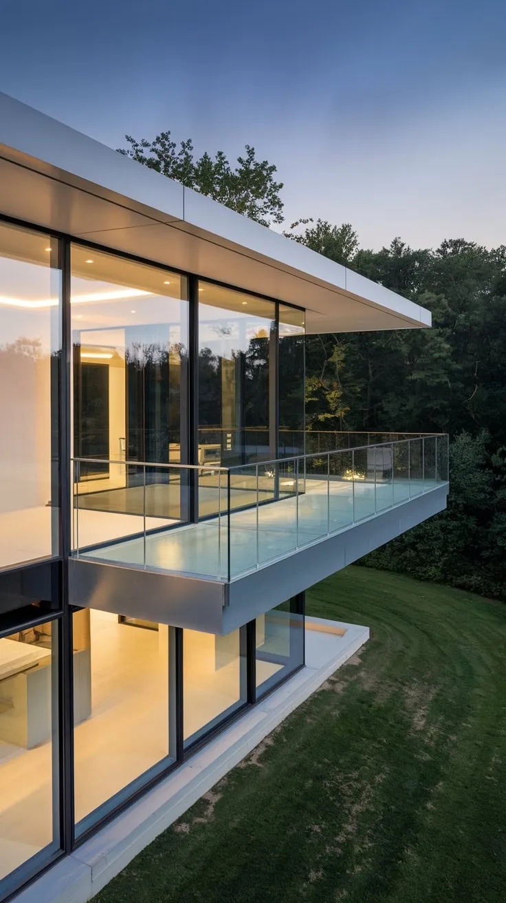 Embrace contemporary living in this minimalist masterpiece, where expansive glass windows and a serene landscape create the perfect retreat
