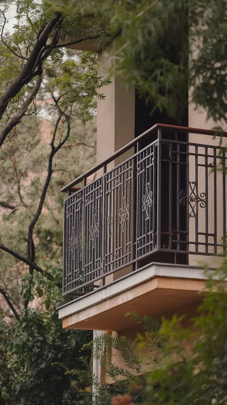 The elegant balcony railing, a masterpiece of balcony railing design, showcases the beauty of a custom grill railing. This outdoor railing not only provides essential balcony safety railing, but also enhances the aesthetic appeal of the space.  From the choice of metal balcony railing to the intricate grill pattern, every detail of this balcony railing systems speaks volumes about thoughtful planning.  Explore various balcony railing styles and balcony railing materials to find the perfect fit for your home, and remember that proper balcony railing installation is key.