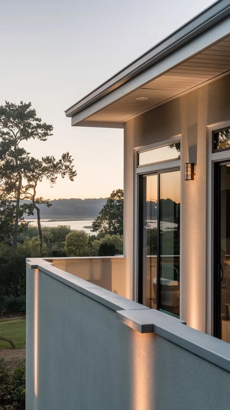 Embrace serene living in a stylish haven where every sunset paints the sky over water and trees
