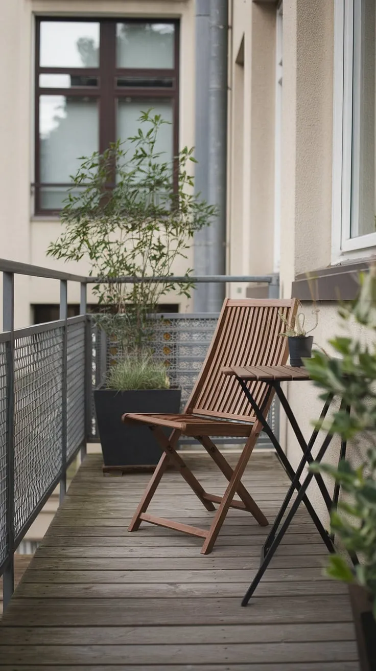 Transform your small outdoor balcony into a dream workspace with these relaxing balcony ideas. This charming balcony office showcases smart condo terrace ideas and small balcony decoration, proving that even a small patio can become a haven for productivity and relaxation.  Explore office balcony ideas, outdoor balcony office ideas, and apartment balcony ideas to create your own inspiring and efficient small balcony office.